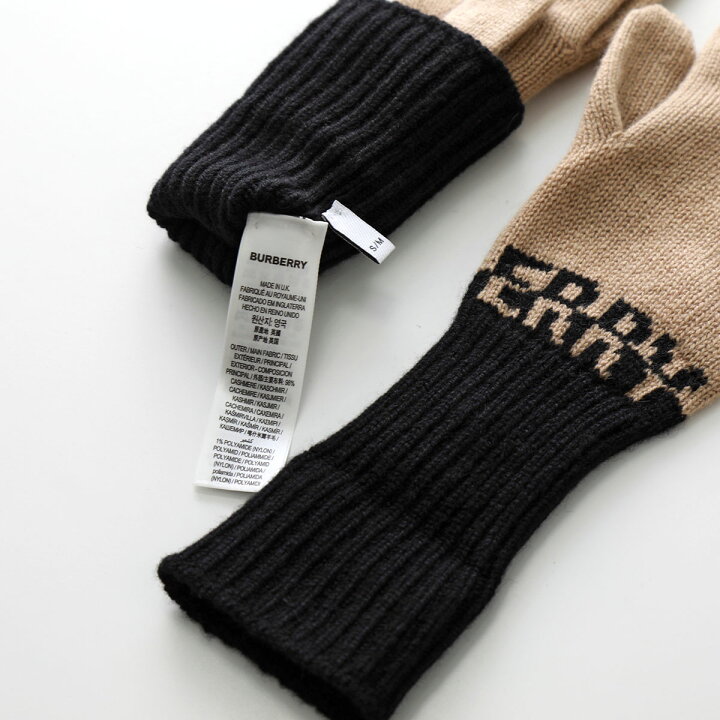 新品未使用】定価¥39,600- BURBERRY カシミヤ手袋S/Mタグ付き（楽天 