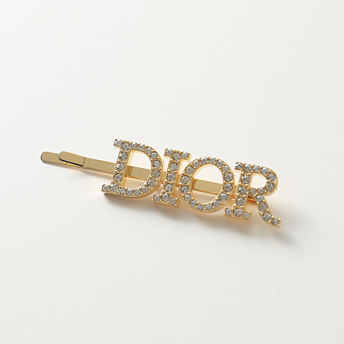 Dior ディオール V0455 DVOCY ヘアピン ヘアーアクセサリー 髪留め クリスタル ロゴ 301/Gold-white レディース |  インポートセレクト musee