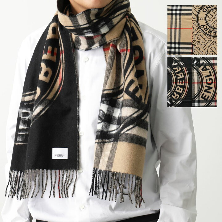 BURBERRY - 美品 バーバリー リバーシブル カシミヤ チェック マフラー  