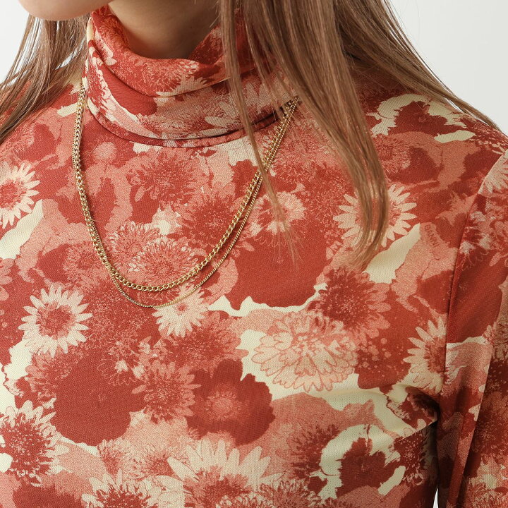 楽天市場】GANNI ガニー シアー トップス Printed Mesh Long Sleeve  