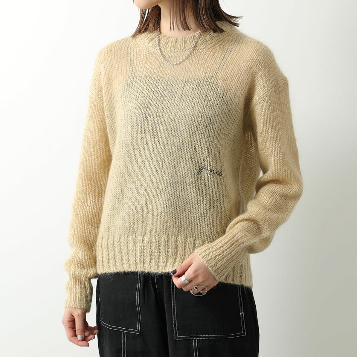 楽天市場】GANNI ガニー ニット Mohair O-neck Pullover K1918 2597 