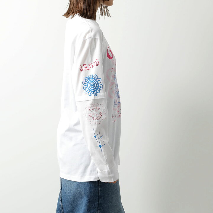 楽天市場】GANNI ガニー 長袖 Tシャツ Light Jersey Cat TV Long 
