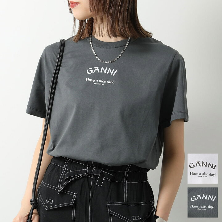楽天市場】GANNI ガニー 半袖 Tシャツ Basic Jersey Ganni Relaxed T 