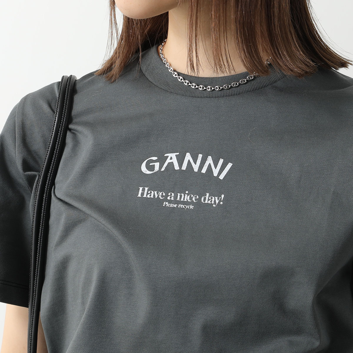 楽天市場】GANNI ガニー 半袖 Tシャツ Basic Jersey Ganni Relaxed T