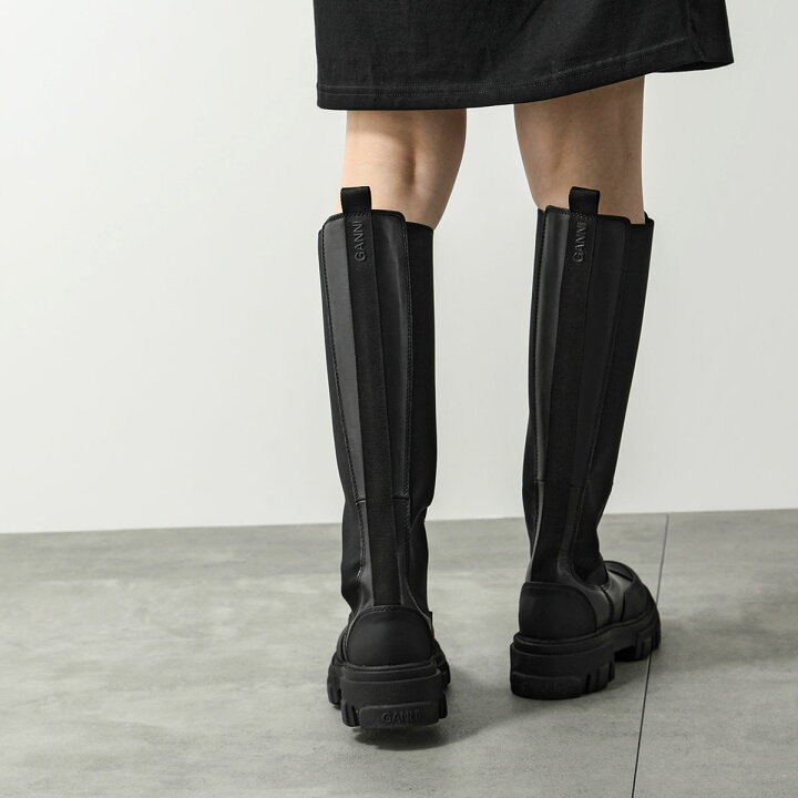 楽天市場】GANNI ガニー ロングブーツ High Chelsea Boot Black Stitch 