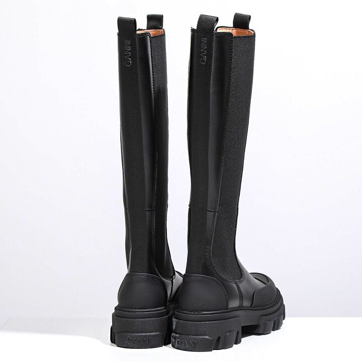 楽天市場】GANNI ガニー ロングブーツ High Chelsea Boot Black Stitch 