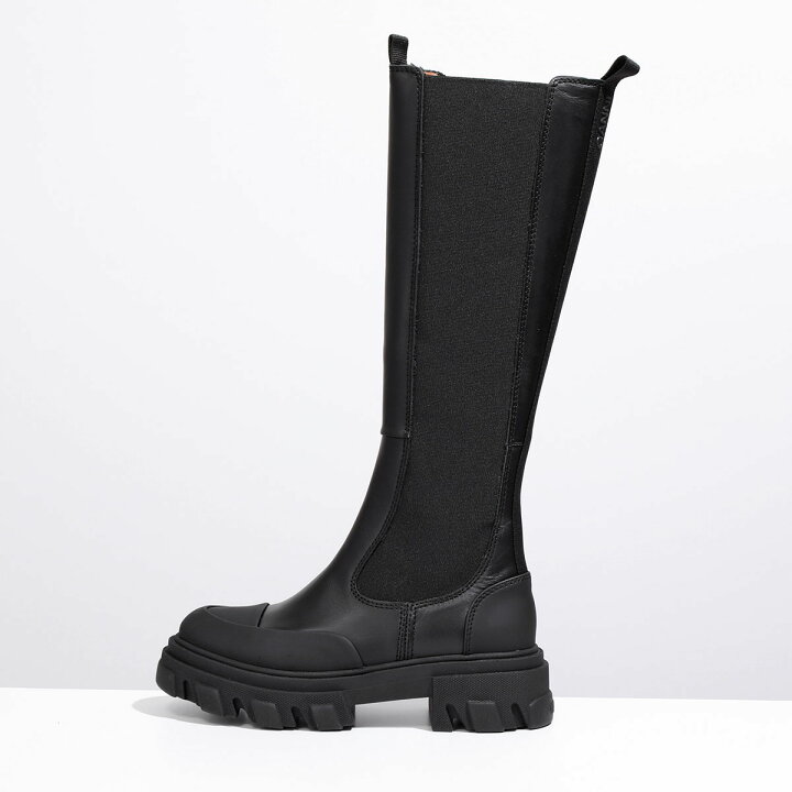 楽天市場】GANNI ガニー ロングブーツ High Chelsea Boot Black Stitch 