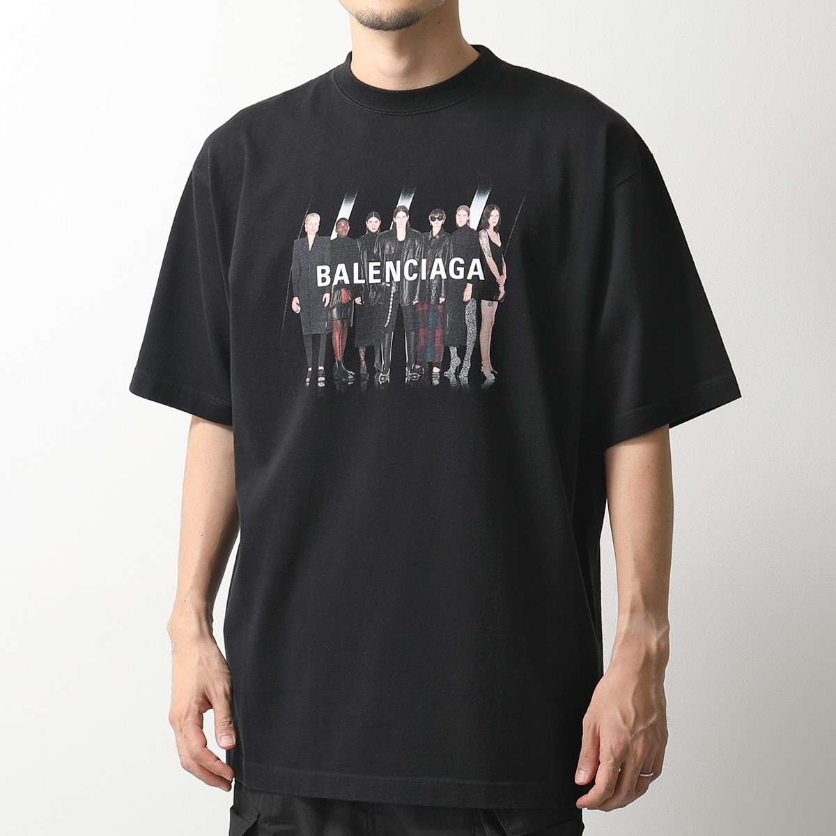 BALENCIAGA バレンシアガ 620969 TIVA1 オーバーサイズ クルーネック 半袖Tシャツ カットソー ロゴT 1000 メンズ |  インポートセレクト musee