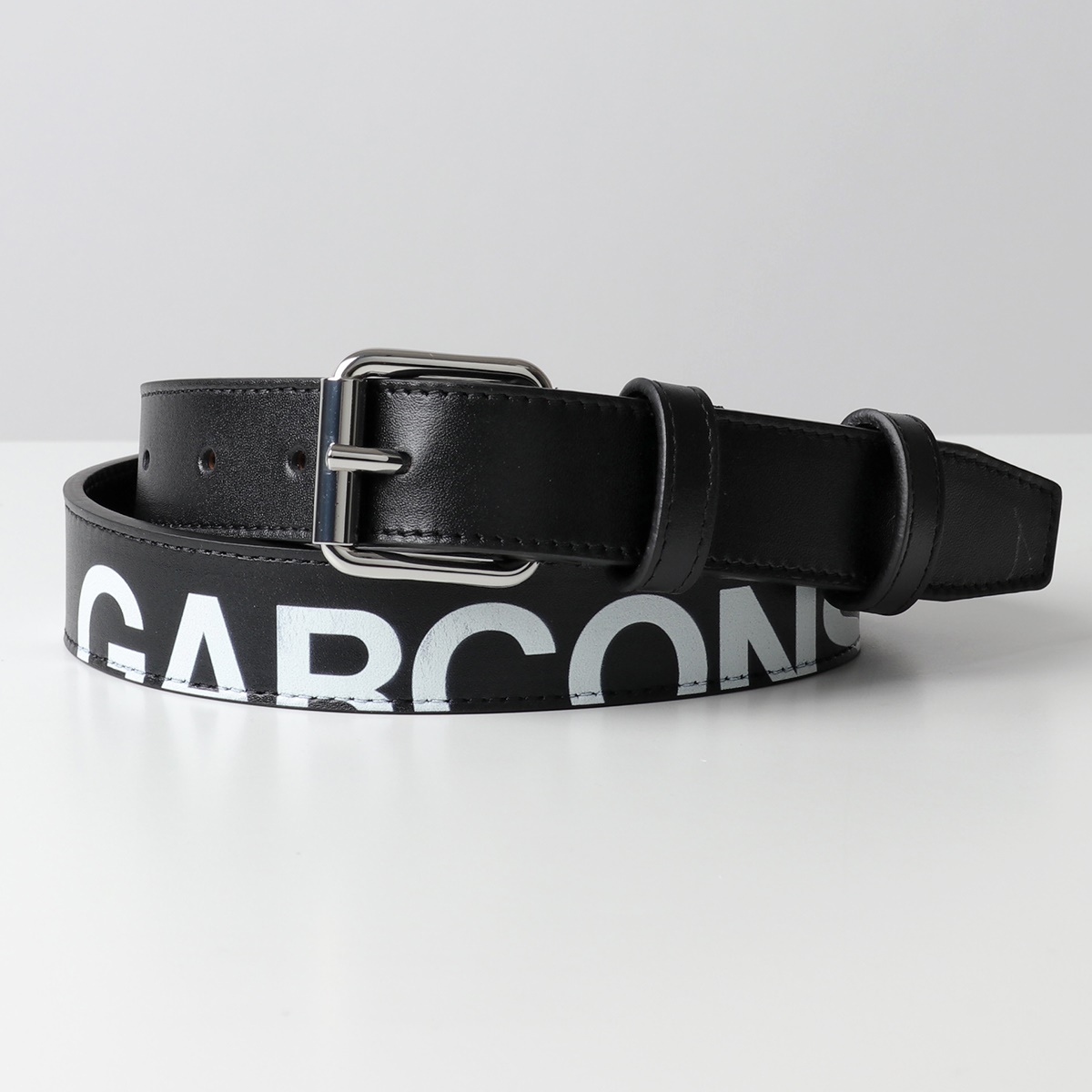 COMME des GARCONS コムデギャルソン SA0911HL HUGE LOGO レザー ロゴ ベルト BLACK メンズ |  インポートセレクト musee