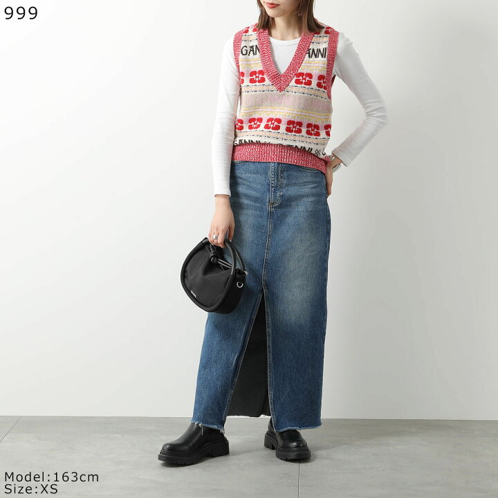 楽天市場】GANNI ガニー ニットベスト Logo Wool Mix Vest K1902 K1972 