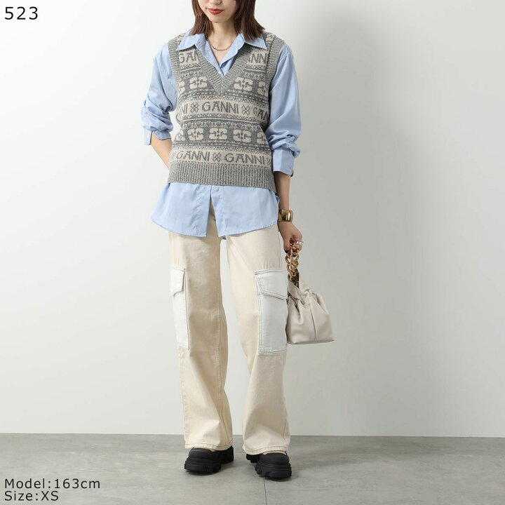 楽天市場】GANNI ガニー ニットベスト Logo Wool Mix Vest K1902 K1972 