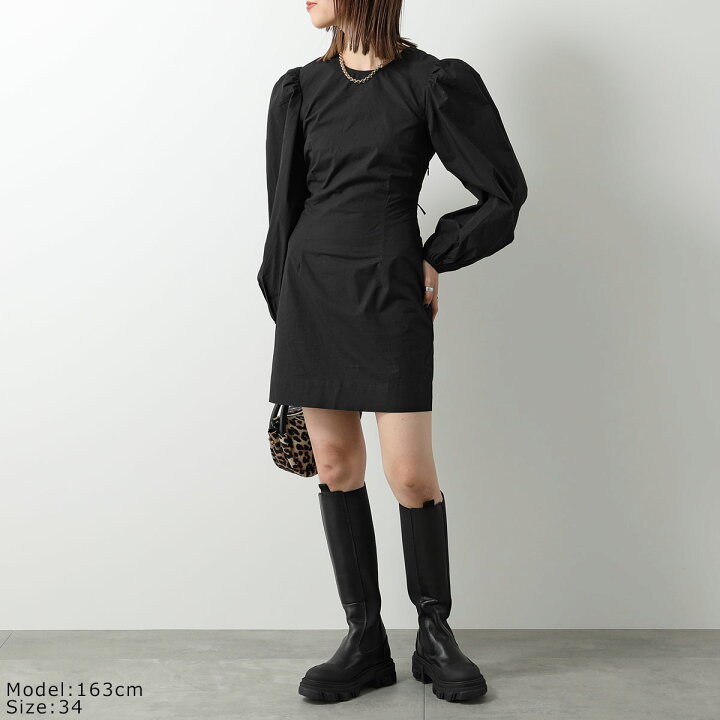 楽天市場】GANNI ガニー ワンピース Cotton Poplin Open Back Mini  