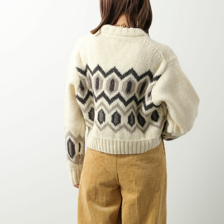 楽天市場】GANNI ガニー セーター Chunky Graphic Wool Cropped O-neck 