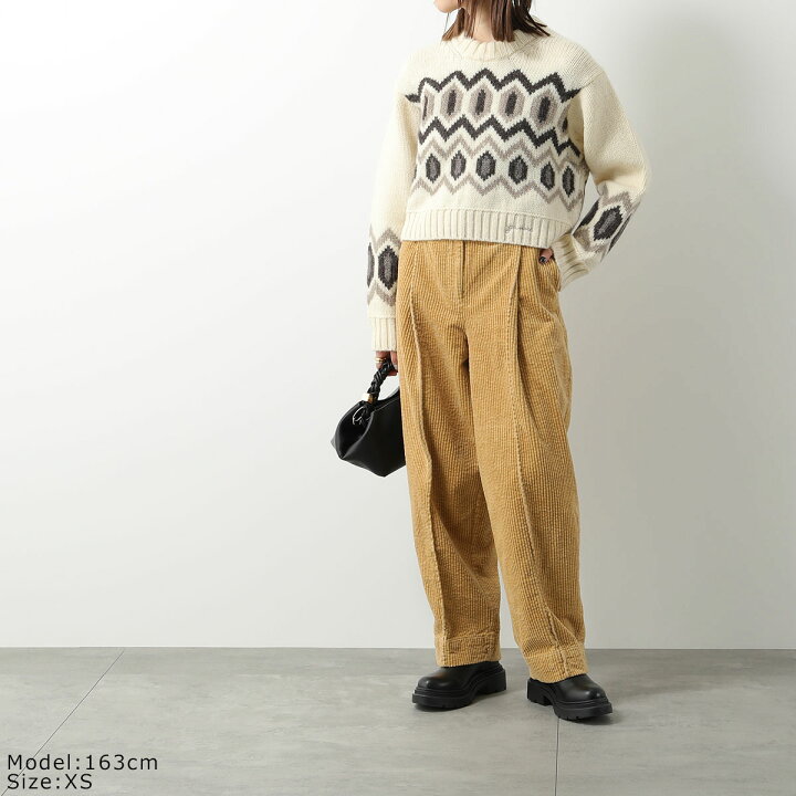 楽天市場】GANNI ガニー セーター Chunky Graphic Wool Cropped O-neck  