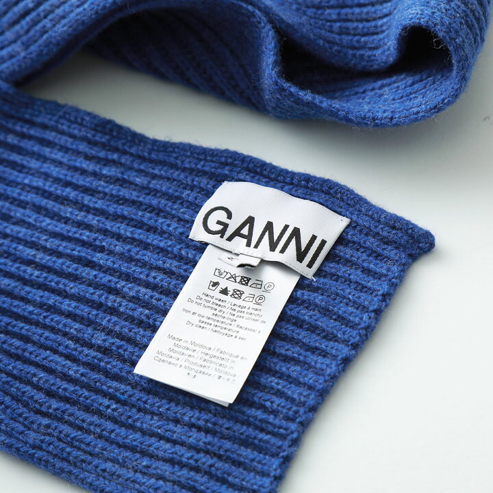 楽天市場】GANNI ガニー マフラー Light Structured Rib Knit Thin  