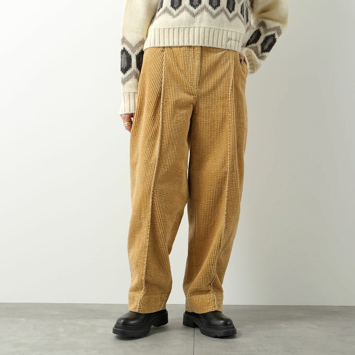 楽天市場】GANNI ガニー ワイドパンツ Corduroy Relaxed Pleated PANTS  