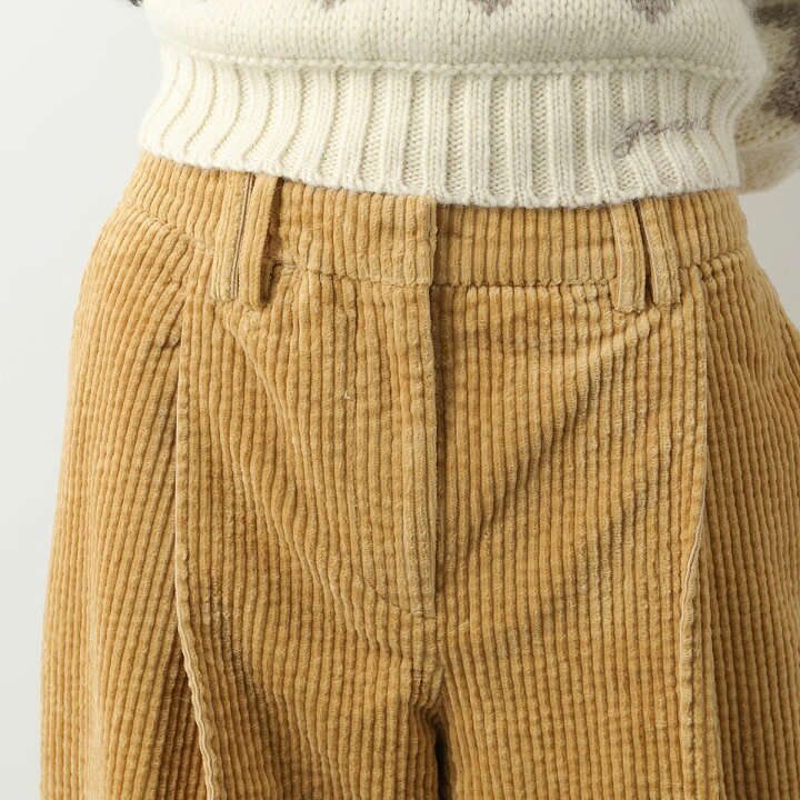 楽天市場】GANNI ガニー ワイドパンツ Corduroy Relaxed Pleated PANTS  