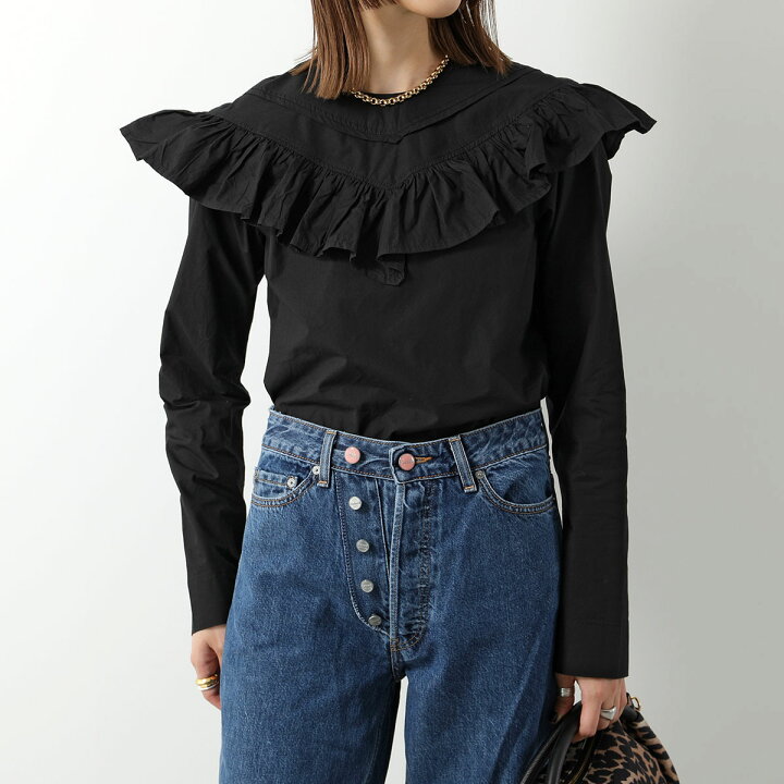 楽天市場】GANNI ガニー ブラウス Cotton Poplin Frill コットン  