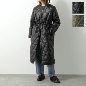 GANNI ガニー キルティングコート Shiny Quilt Long Coat F8383 F8535 6632 レディース ジャケット ロング丈 ノーカラー 軽量 カラー2色