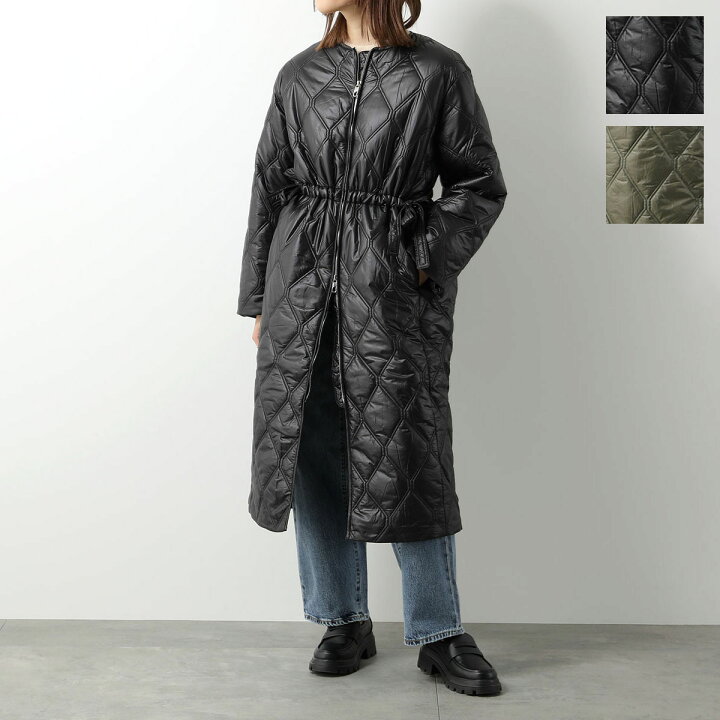 楽天市場】GANNI ガニー キルティングコート Shiny Quilt Long Coat 