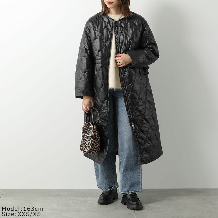 楽天市場】GANNI ガニー キルティングコート Shiny Quilt Long Coat 