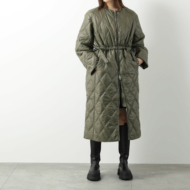 楽天市場】GANNI ガニー キルティングコート Shiny Quilt Long Coat  