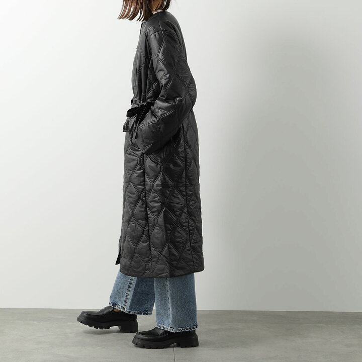 楽天市場】GANNI ガニー キルティングコート Shiny Quilt Long Coat 