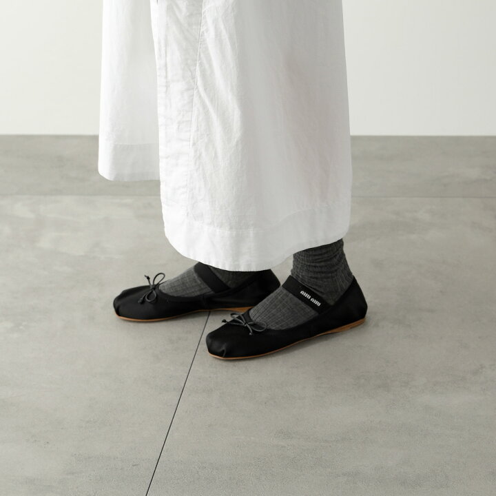 楽天市場】MIUMIU ミュウミュウ バレエシューズ 5F794D QU6 レディース  