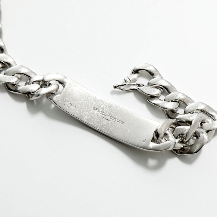 MAISON MARGIELA ホワイト＆シルバー ダブル ラップ ブレスレット