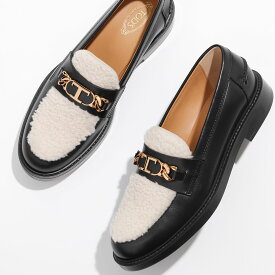 TODS トッズ ローファー T TIMELESS Tタイムレス XXW59C0HN3099A レディース ボア ムートン レザー シューズ 靴 1193/NERO【cp_fifte】【po_fifth】