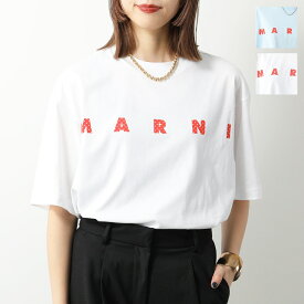 MARNI マルニ Tシャツ THJET49P01 USCV77 レディース 半袖 カットソー ロゴT ポルカドット 水玉 クルーネック コットン カラー2色【po_fivee】