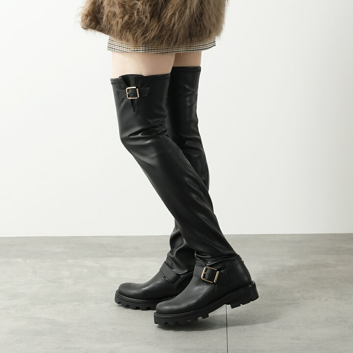 楽天市場】Jimmy Choo ジミーチュウ ニーハイブーツ BIKER II OTK FLAT  