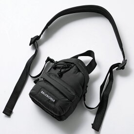 BALENCIAGA バレンシアガ ショルダーバッグ EXPLORER BPACK M エクスプローラー 656060 2AAMA メンズ パフィー ナイロン クロスボディ ポシェット ロゴ 鞄 1000/BLACK