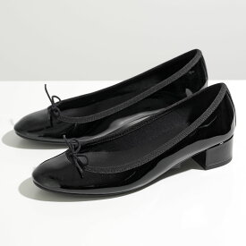repetto レペット バレエシューズ Camille gomme カミーユ V080 VLUX レディース パテントレザー ゴム パンプス 3.0cmヒール 靴 410/Noir 【NEW SIZE】【point5】