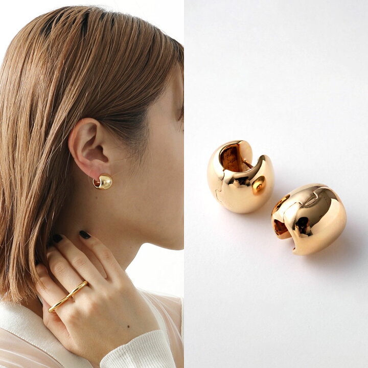 楽天市場】ANNIKA INEZ アニカイネズ フープピアス Cigar Band Hoops 