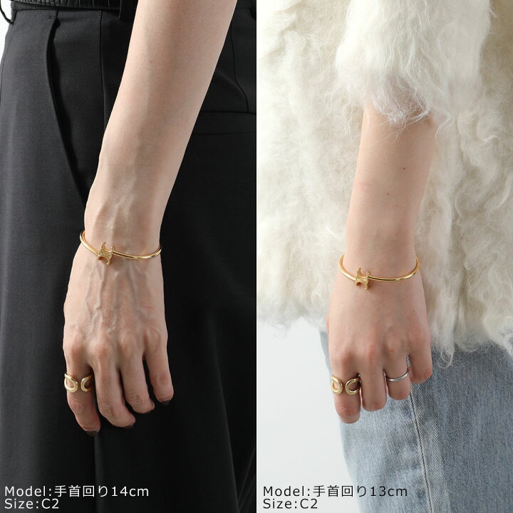 極美品✨セリーヌ トリオンフ アシンメトリック カフ ゴールド 
