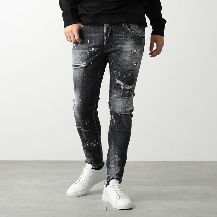 楽天市場】DSQUARED2 ディースクエアード ジーンズ BLACK ORANGE SPOTS 