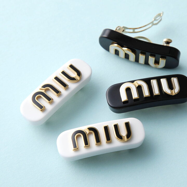 楽天市場】MIUMIU ミュウミュウ バレッタ 5IF072 2F72 レディース 2点  