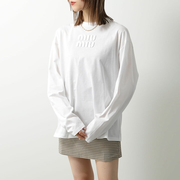 楽天市場】MIUMIU ミュウミュウ Tシャツ MJL862 1YXT レディース 長袖 