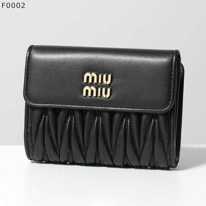 楽天市場】MIUMIU ミュウミュウ 二つ折り財布 MATELASSE マテラッセ 