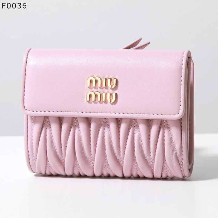 楽天市場】MIUMIU ミュウミュウ 二つ折り財布 MATELASSE マテラッセ  