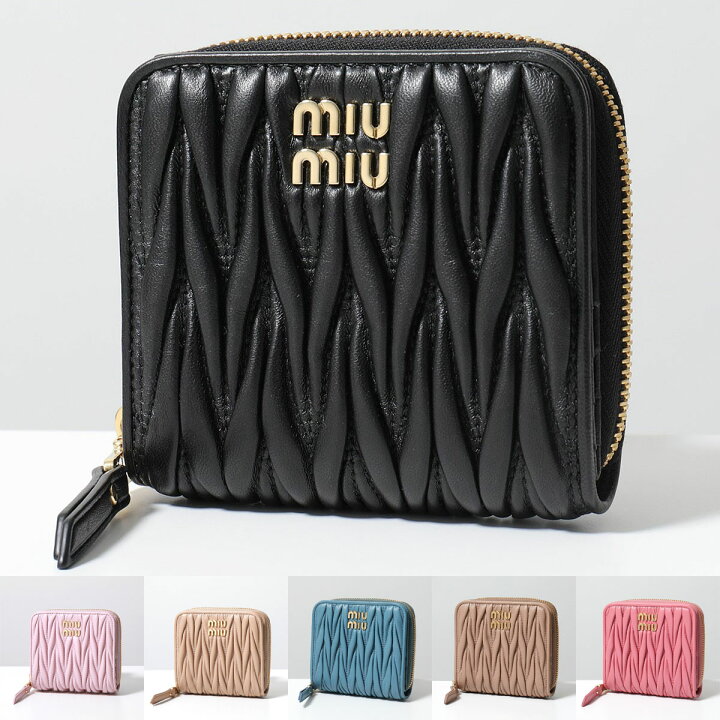 楽天市場】MIUMIU ミュウミュウ 二つ折り財布 MATELASSE マテラッセ  