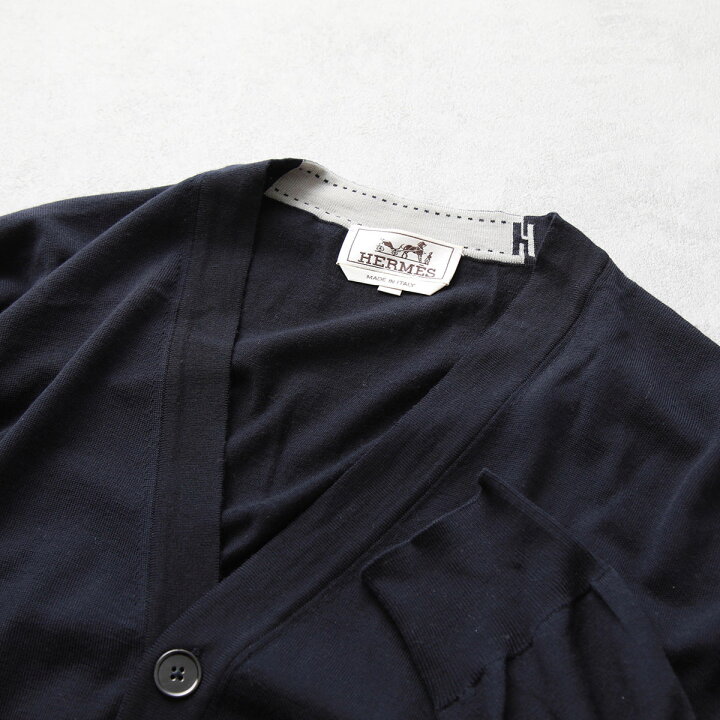 楽天市場】HERMES エルメス カーディガン Hディテール Detail H  