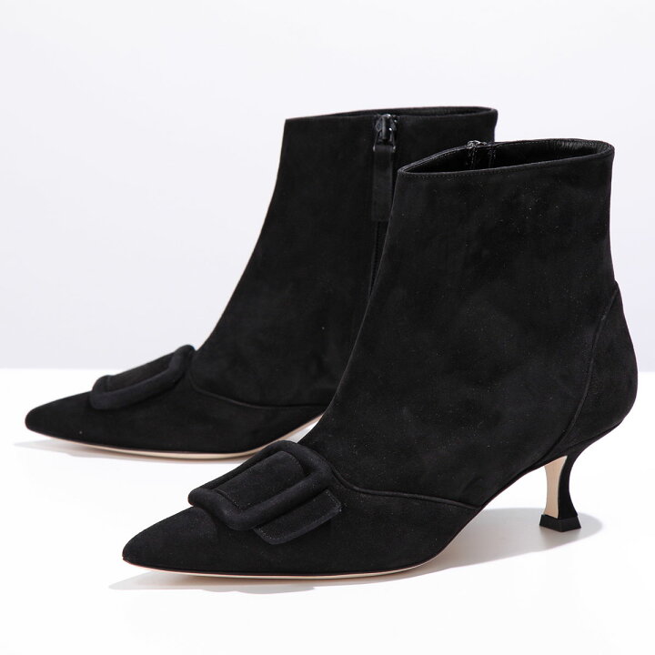 MANOLO BLAHNIK】マノロブラニク スウェードブーティ 38.5 - ブーティ