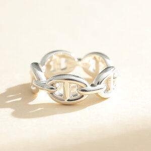 HERMES GX O AVFl PM Enchainee Ring VF[k_N H109507B fB[X AJ[ `F[ w silver925 Vo[