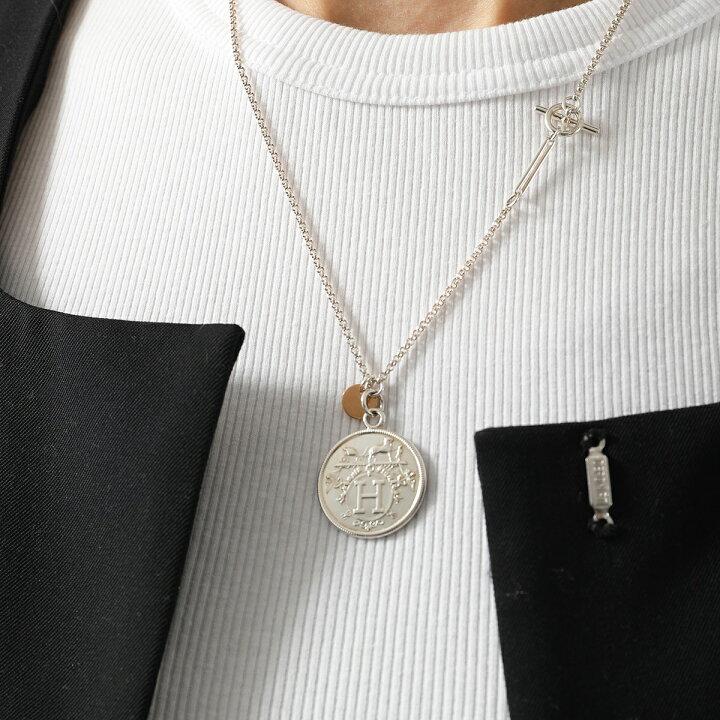 楽天市場】HERMES エルメス ネックレス エクスリブリス Ex-Libris MM 