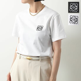 LOEWE ロエベ Tシャツ H526Y22X75 レディース クルーネック カットソー アナグラム刺繍 コットン レギュラーフィット 半袖 カラー2色