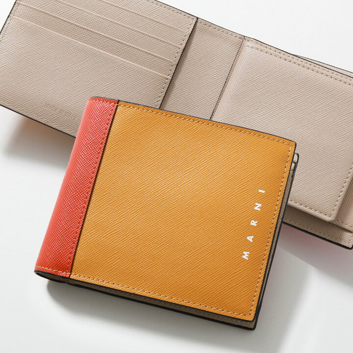 楽天市場】MARNI マルニ 二つ折り財布 PFMI0003L1 LV520 メンズ ミニ 