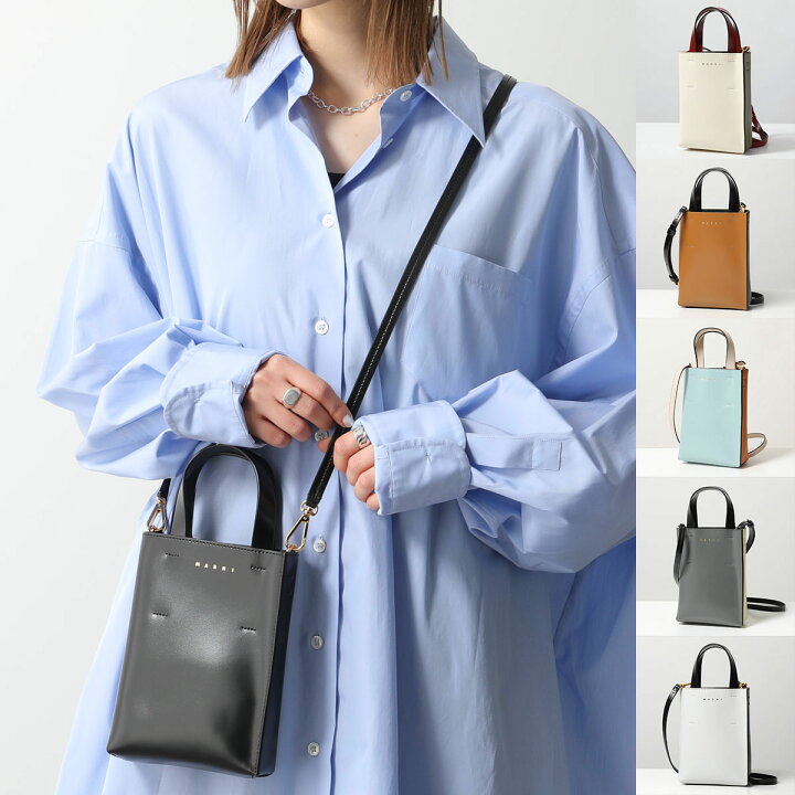 ブラック レザーMUSEOナノバッグ | Marni MARNI museo nano　ショルダーバック