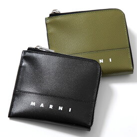 MARNI マルニ コインケース PFMI0075A0 P5769 レディース ミニ財布 カードケース L字ファスナー アラウンド ジップ ロゴ カラー2色